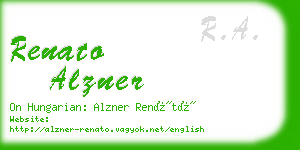 renato alzner business card